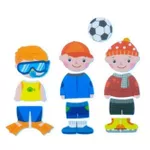 Accesoriu pentru baie Nuby NV08002 Игровой набор для купания Одень меня Boy,(12+)