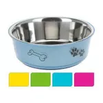 Миска для собак и кошек Promstore 46845 Миска для собак Pets 1.4l D21.5cm не скользящая, нерж, голуб
