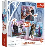 Головоломка Trefl 34853 Puzzles 3in1 Disney Frozen 2