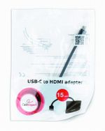 Adapter  Type-C to 2*HDMI socket 0.15m Cablexpert, up to 4K at 30 Hz  A-CM-HDMIF2-01