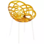 Стул Papatya Flora - seat yellow / legs PP white