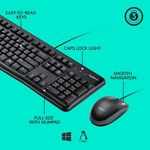 Keyboard & Mouse Logitech MK120, Thin profile, Spill-resistant, Quiet typing, Black, USB