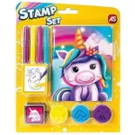 Набор для творчества As Kids 1023-61005 Set p/u desen mini, Unicorn, Stampile cu pernuta