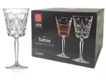 Set pocale pentru vin Tattoo 6buc, 290ml