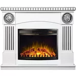 Șemineu electric ArtFlame Prometeu & Zakinthos, 1050x1200x330 mm, Alb