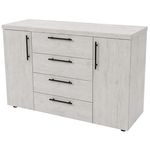 Комод Mashtab S12539 Madrid 4 sertare Stejar Alb Dublă (1200x430x800)
