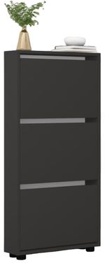 Raft pentru încălțăminte Mobildor-Lux Leo Slim 60x16x125H cm Anthracite