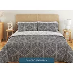 Постельное белье Relaxe Home Lenjerie de pat Soft Dreams (EURO) (200x220) (Quadro Star grey)