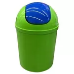 Урна для мусора Bisk 07549 5L, verde, capac albastru, PP