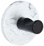 Cârlig baie Bisk 08224 rotund 5x5 cm, alb/negru