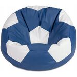 Fotoliu BeanBag BeanBag BM6000, Minge Ares din piele ecologică, L, Albastru și Alb