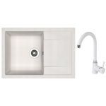 Мойка кухонная со смесителем Dr.Gans Techno 760 + SanDonna F 7073 alb