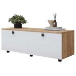 Comodă TV Mobildor-Lux ZEN (120x35x38H cm) Sonoma/Alb