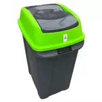 Coș de gunoi Hydro S HIPPO, Antracit / Verde, 25 L 0430542