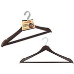 Вешалка для одежды Бытпласт 46827 Набор вешалок для одежды Wood 3шт, 40.5x20cm, коричневый