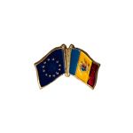 Значок на магните - Флаг ЕС & Молдова