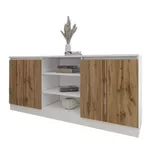 Comodă Smartex (16296) Т5 160cm Alb+Stejar inchis