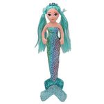 Мягкая игрушка TY TY02503 AZURE foil purple mermaid 27 cm