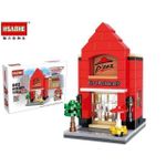Конструктор Promstore 43897 Конструктор Hsanhe mini street Pizza 21.5x15x5cm 191дет.