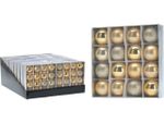 Set globuri pentru brad 16X40mm, aurii in cutie