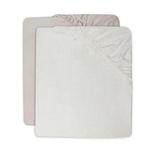 Детское постельное белье Jollein 2511-507-00156 Cearsaf cu elastic Jersey Ivory/Nougat, 120x60cm, 2buc