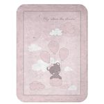 Lenjerie de pat pentru copii Kikka Boo 31103020159 Paturica super moale Dream Big Pink, 80/110 cm