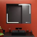 Зеркало для ванной Bayro Edge 1000x800 LED touch подогрев, часы, термометр