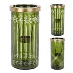 Свеча Promstore 48224 Sfesnic din sticla Cilidru cu suport lumanare 20x10cm, verde