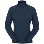 Îmbrăcăminte sport Rab Tricou dame Sonic LS Zip Tempest Blue 14 (QBL-04-TMB-14)