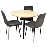 Комплект стол и стулья Evelin di Costacurta стол DT-404-2B + 3 стула XR-154B Dark Grey58