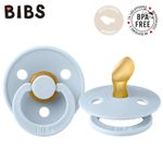 Пустышка латексная BIBS Colour Anatomical (0-6 мес) Baby Blue
