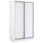 Dulap Mobildor-Lux Fox uși glisante din PAL (100x60x240H cm) Alb