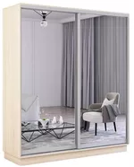 Шкаф Mobildor-Lux Fox uși glisante din oglinzi (170x60x200H cm) Sonoma