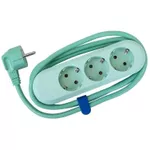 Удлинитель электрический BACHMANN 387.2702 smart 3xSchuko 1.5m h05vv-f 3g 1.50 nedem, verde