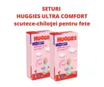 1 Set 2 pachete scutece-chiloţel Huggies pentru fetiţă 4  (9-14 kg), 2x52 buc.