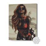 Картина по номерам Art Gallery XQB77458 Mozaic cu diamante 30x40cm Fata frumoasa