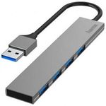 Переходник для IT Hama 200114/141 USB Hub, 4 Ports, USB 3.0, 5 Gbit/s, alu, Ultra-Slim