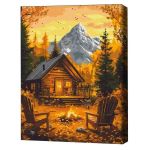 Tablou pe numere BrushMe BS54169 40x50cm (în cutie) Căldura toamnei în cămin