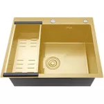 Мойка кухонная Gappo GS6050-3 SATIN GOLD