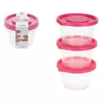 Container alimentare Excellent Houseware 46971 Набор емкостей хранение/заморозка/МВП 3шт 1.23l, красный