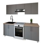 Мебель для кухни Smartex (30017) K1 220cm Grafit