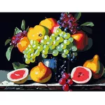 Картина по номерам Strateg 58065 Naturmort de vara 30x40cm (fundal negru)