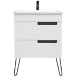 Dulap pentru lavoar Bayro универсальный Positano под умыв. Argo 600 белый мат