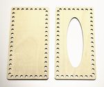 Set din lemn pentru cutie șervețele, 23x12 cm