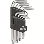 Набор ручных инструментов Topex 4161 Chei Torx imbus scurte TS10-50 (1set-9buc) (35D950)