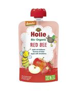 Piure de mere și căpșuni Holle Bio Organic Red Bee (8 luni+), 100g