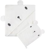 Accesoriu pentru baie Premaman PBRE42-ECR-UNQ Prosop de baie cu gluga si manusa Ursulet