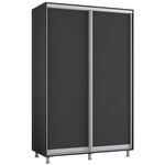 Шкаф Mobildor-Lux Aron-S - раздвижные двери из ДСП (130x60x220H см) Антрацит