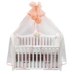 Кроватка PernaMea Baldachin Premium Pompom Pudra (PM.101301/2)