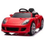 Электромобиль Chipolino ELKPCAL02603RE Porsche Carrera GT LUX red, EVA wheels, leather seat